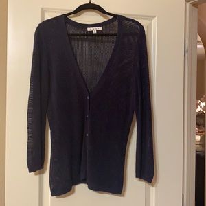 CAbi Blue Knit Sweater Size Medium